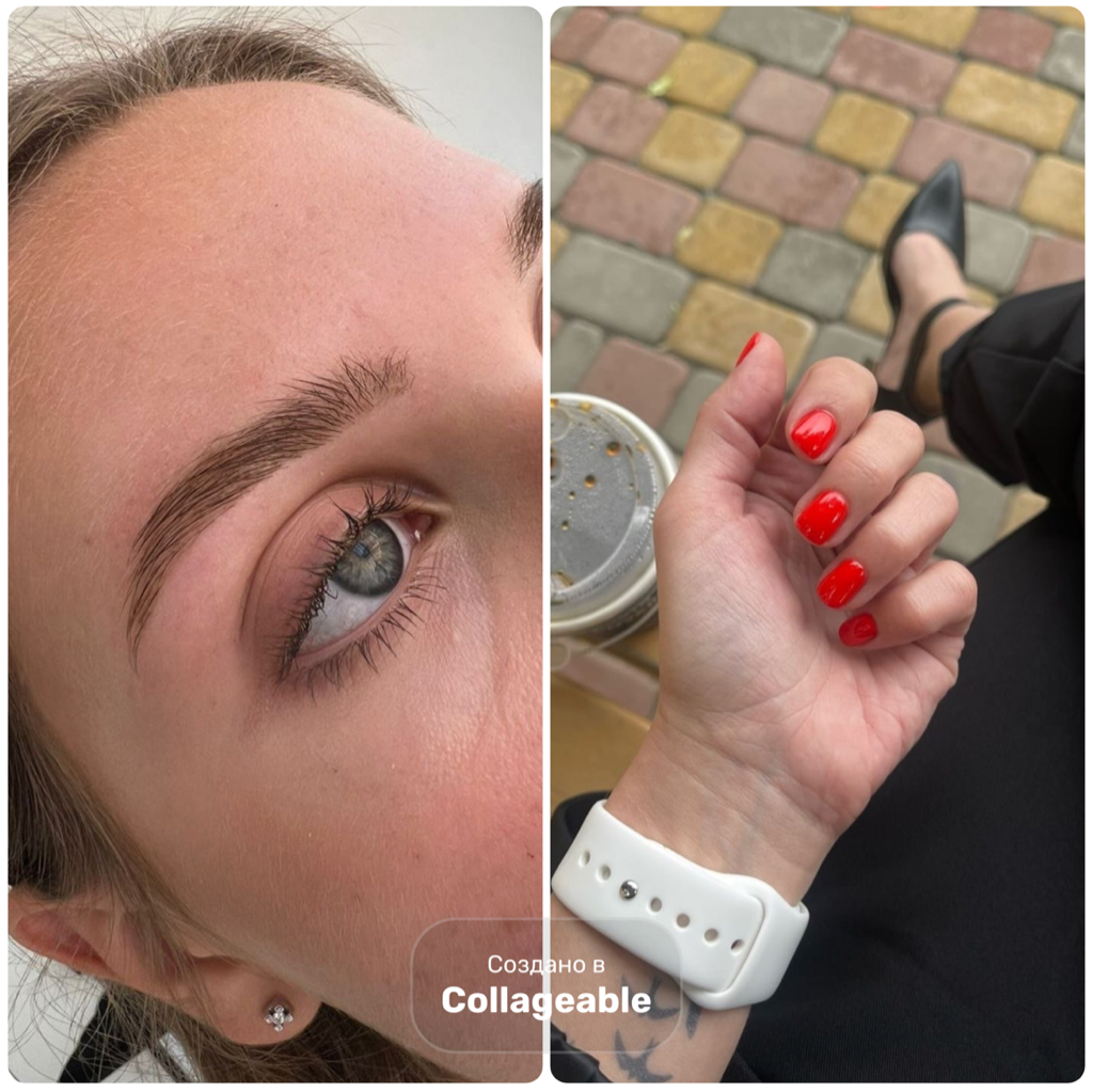 Выгодный дуэт:маникюр +коррекция бровей