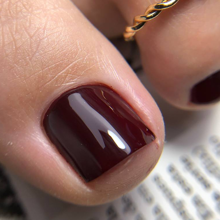 Педикюр пальчики с покрытием гель лак