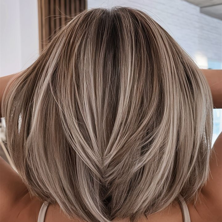 Мелирование средняя длина волос