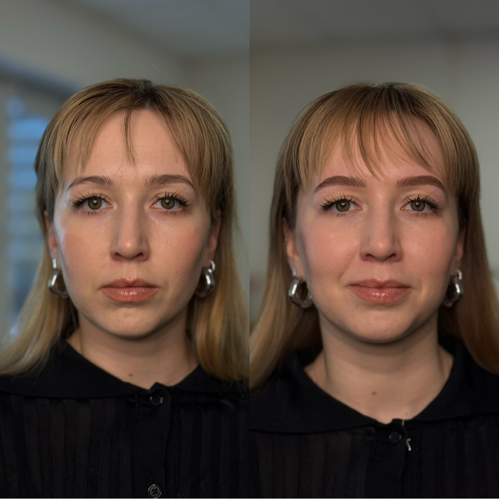 Коррекция + окрашивание бровей