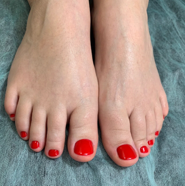 экспресс педикюр(обработка ногтей с покрытием гель лака )