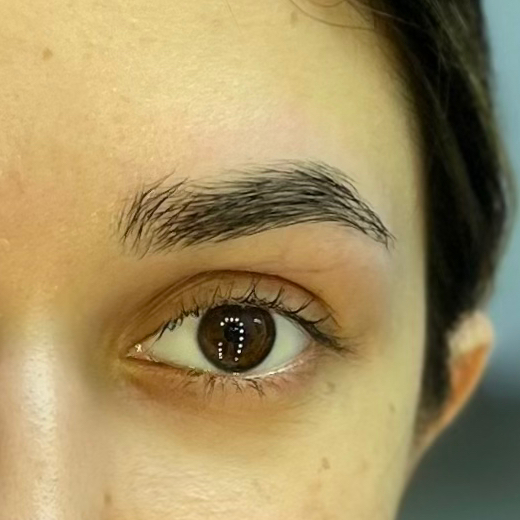 Коррекция бровей пинцетом