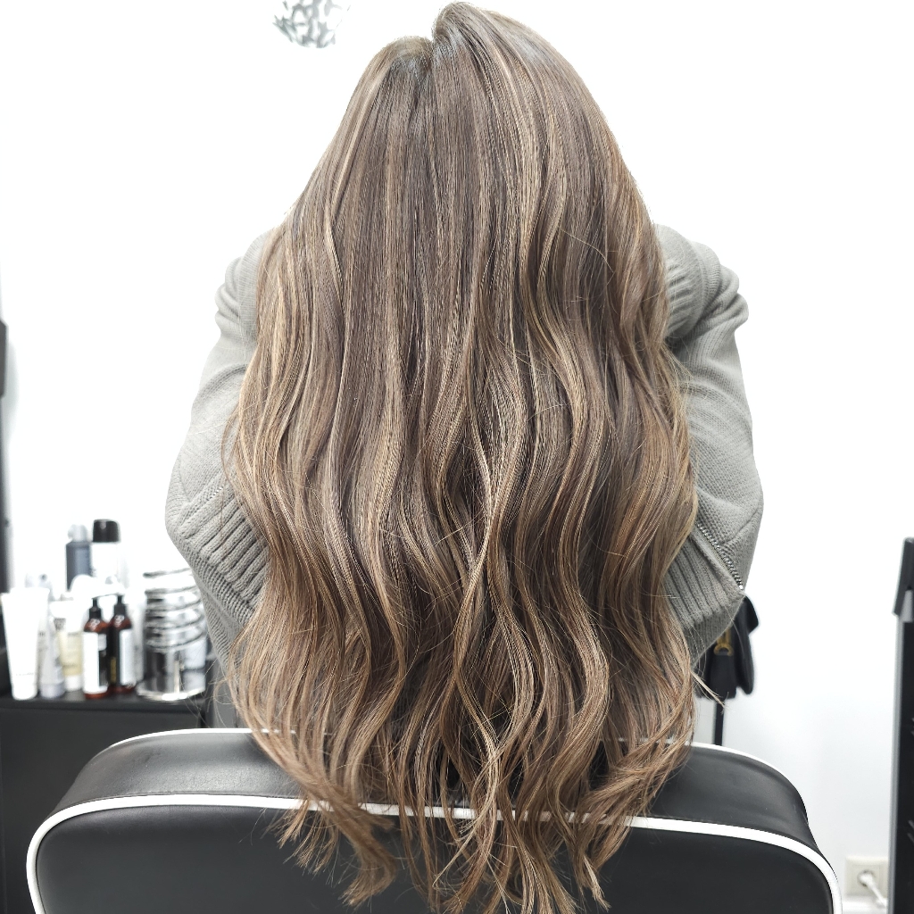 Сложное окрашивание balayage/рельефная техника (длинные волосы)