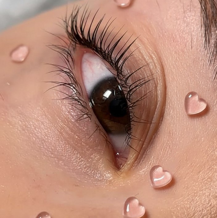 Ламинирование верхних ресниц, окрашивание + уход