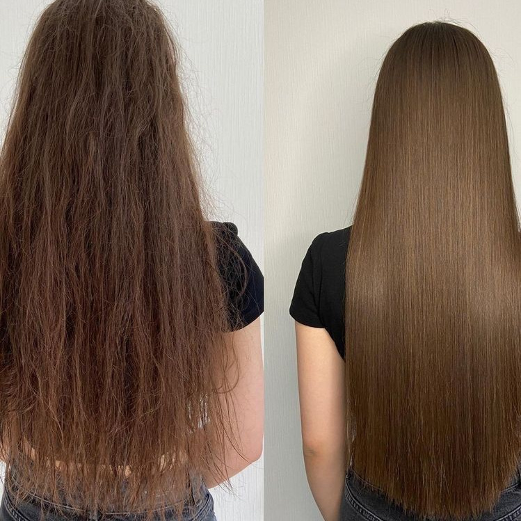 Кологеновое восстановление и выпрямление волос