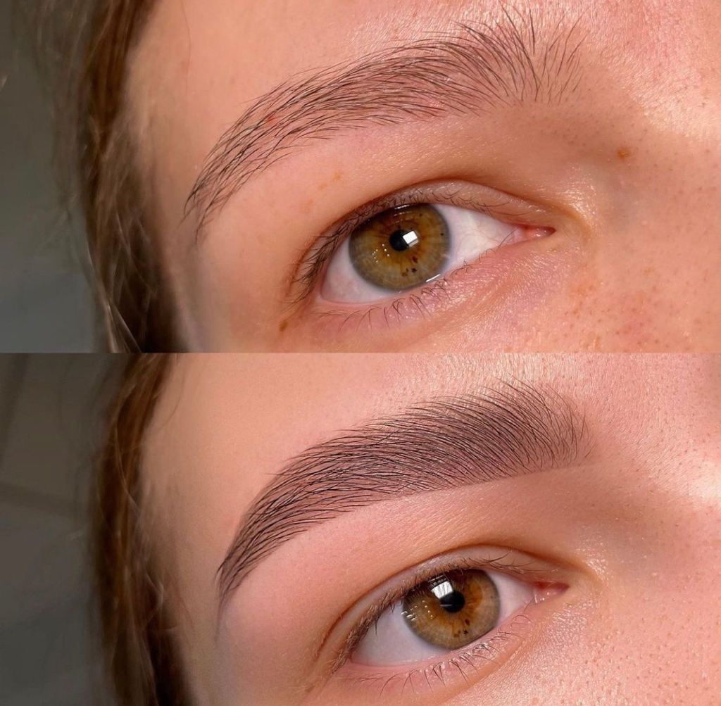 Долговременная укладка / ламинирование бровей с окрашиванием