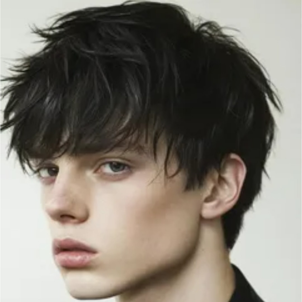 Мужская удлинённая стрижка "Гранж"