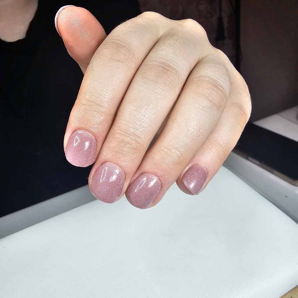 Титановые ногти (пудровое напыление без лампы