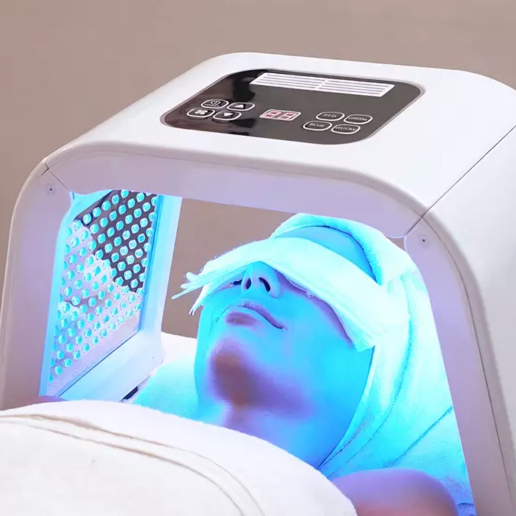 LED-терапия + специальная косметика с активными компонентами.