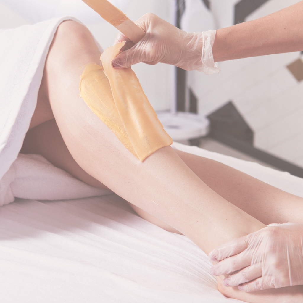 Голень полимерным воском