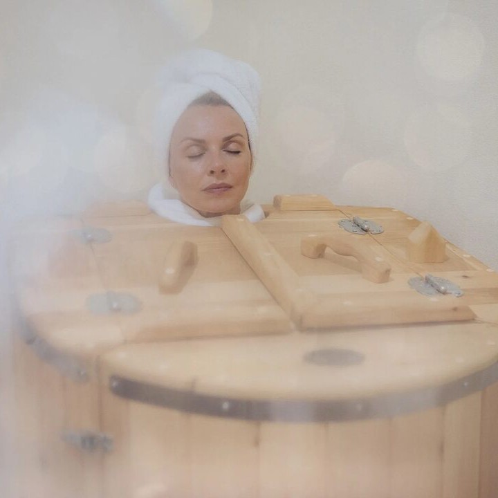 Парение в Кедровой бочке + массаж ШВЗ