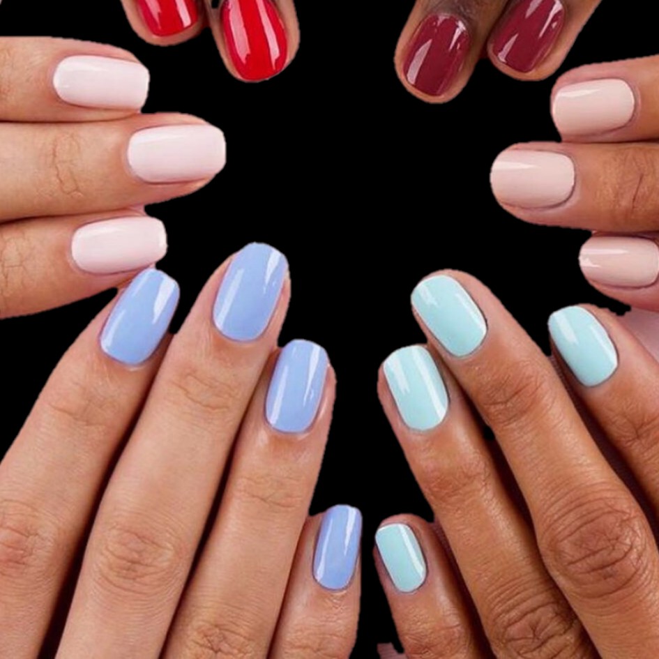 укрепление ногтей гелем  короткие нюд