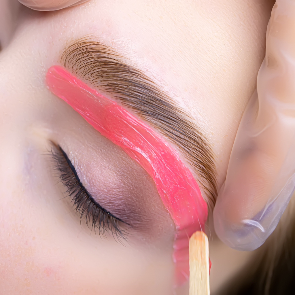 Оформление бровей воском