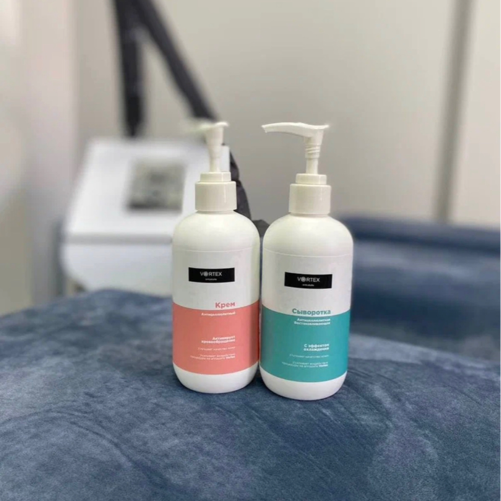 Крем лимфодренажный  перед процедурой и сыворотка после процедуры