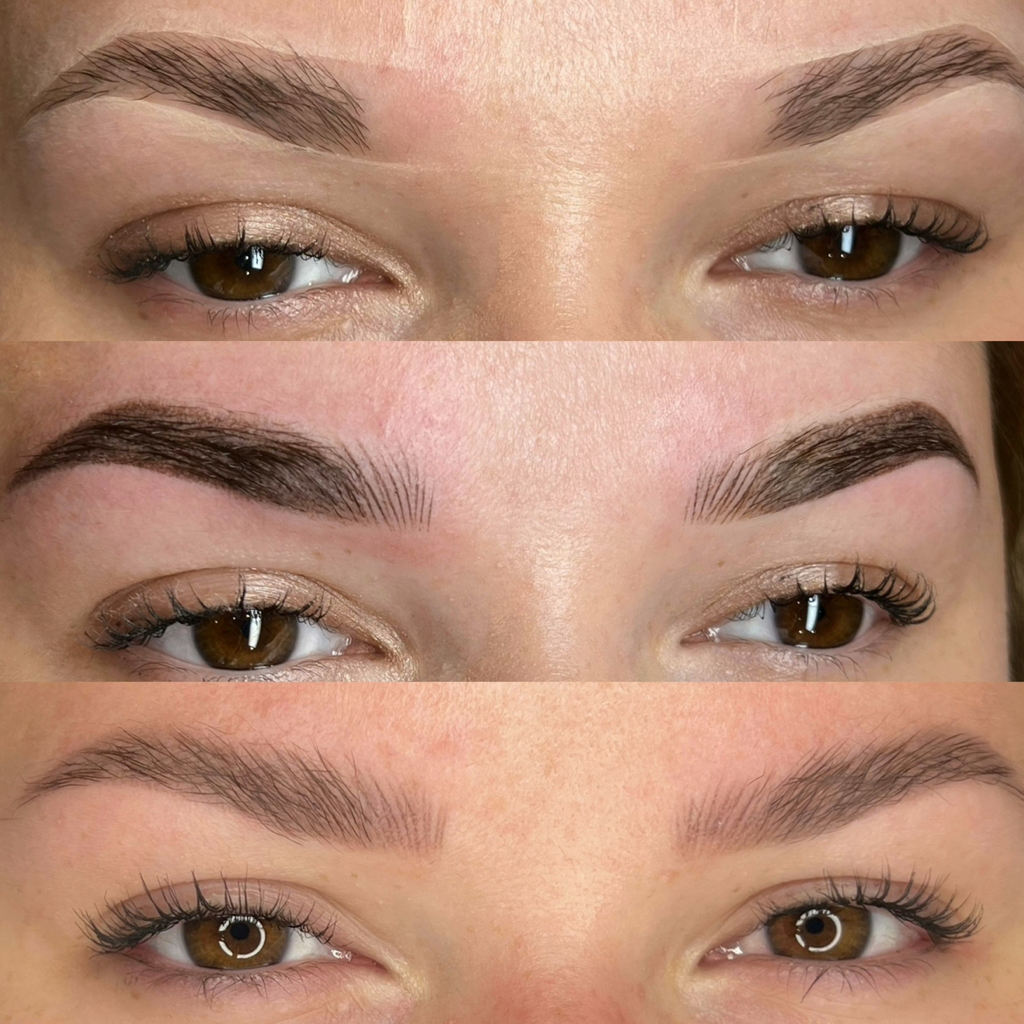 Брови в смешанной технике (коррекция)