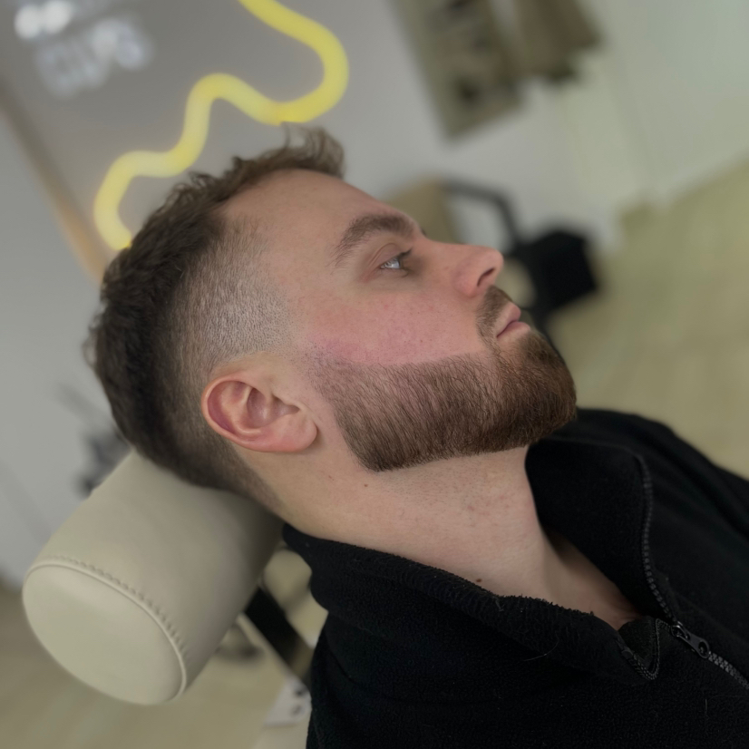 Мужская стрижка + стрижка бороды + камуфляж бороды(усов)