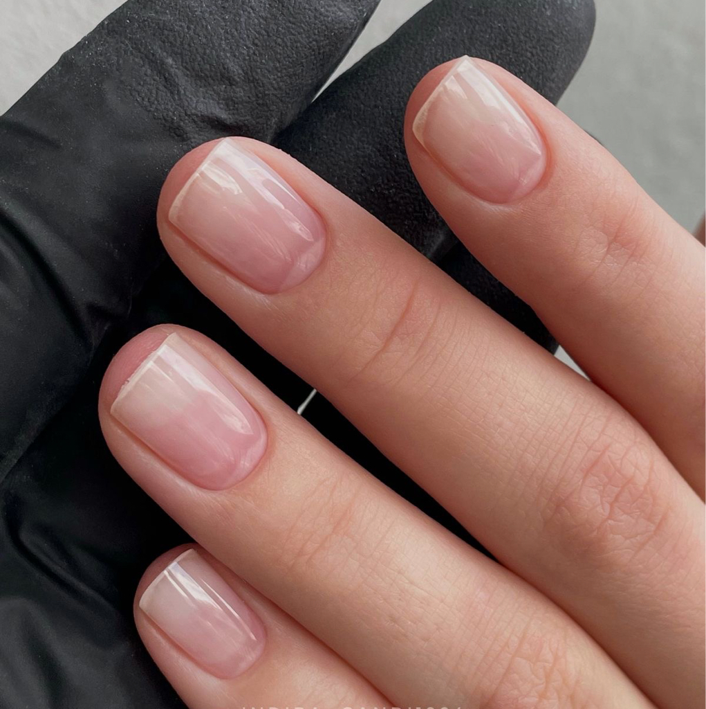 Японский маникюр без покрытия