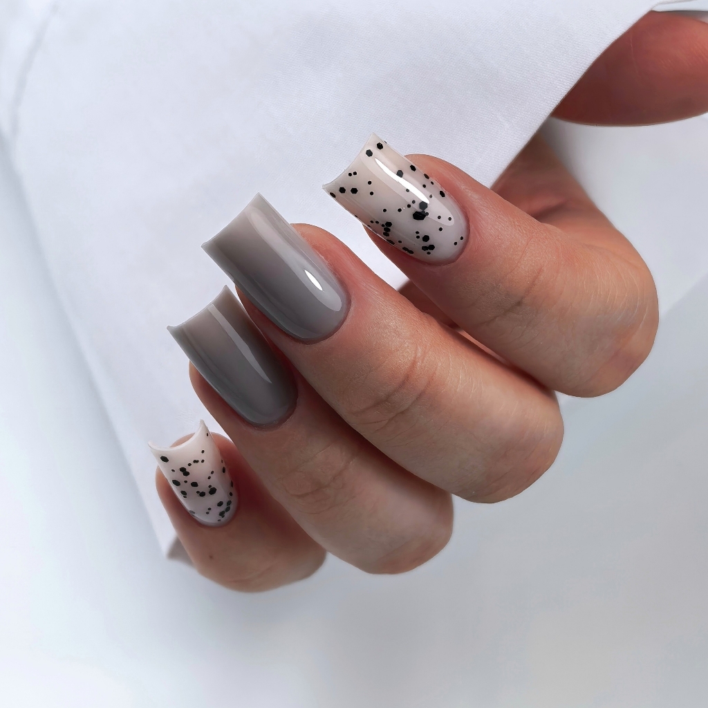 Сложная коррекция + однотонное покрытие