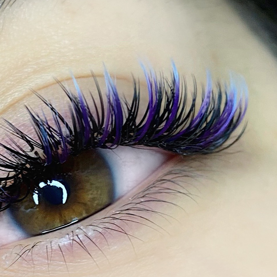 Цветные, коричневые ресницы