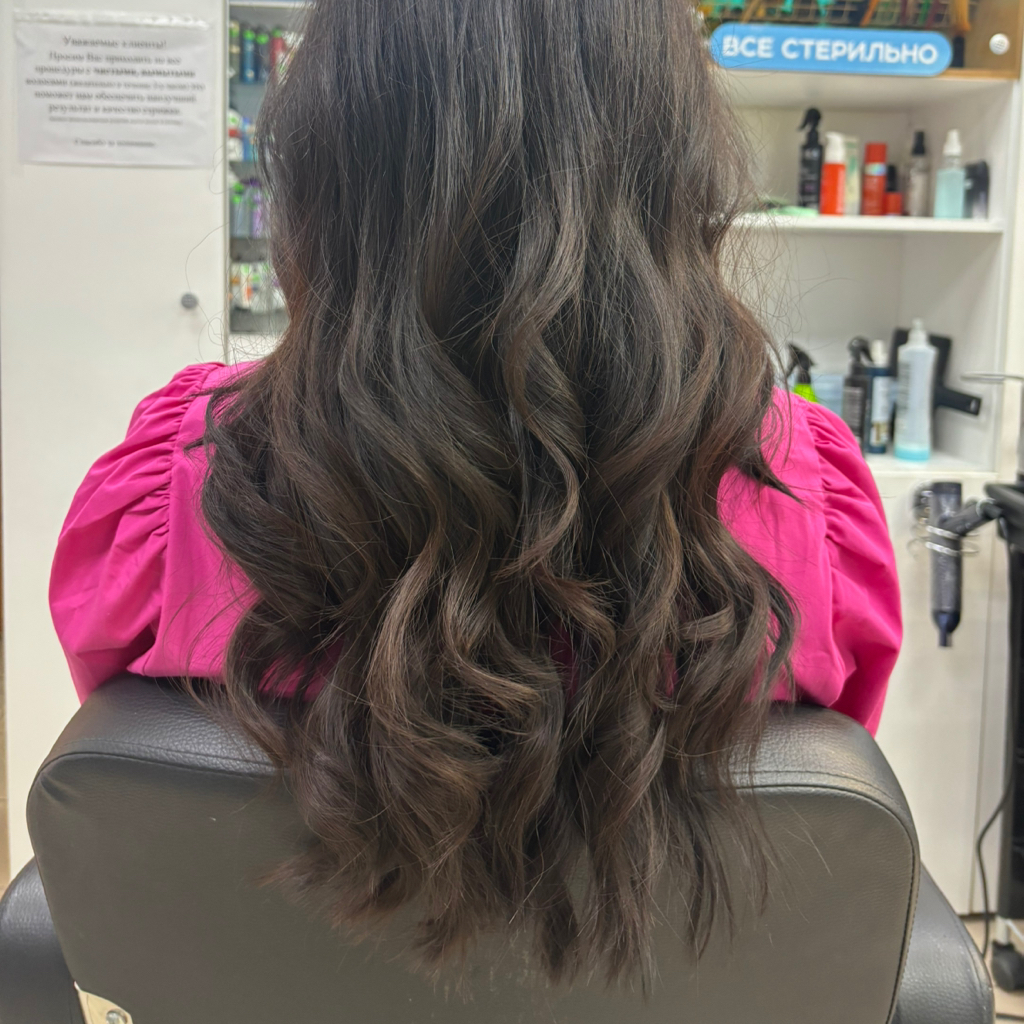 Укладка (локоны) на очень длинные волосы