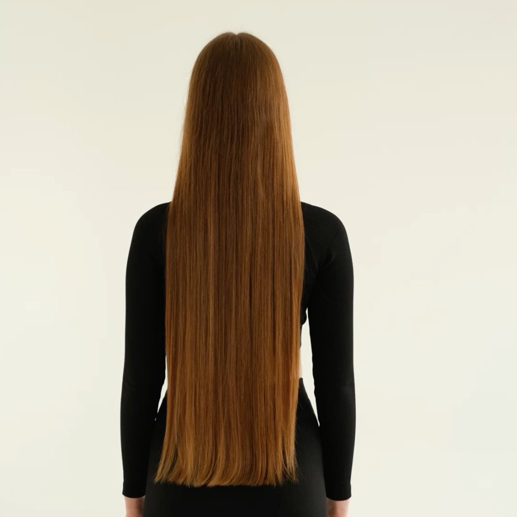 Укладка на утюжок (выпрямление) очень длинная длина волос