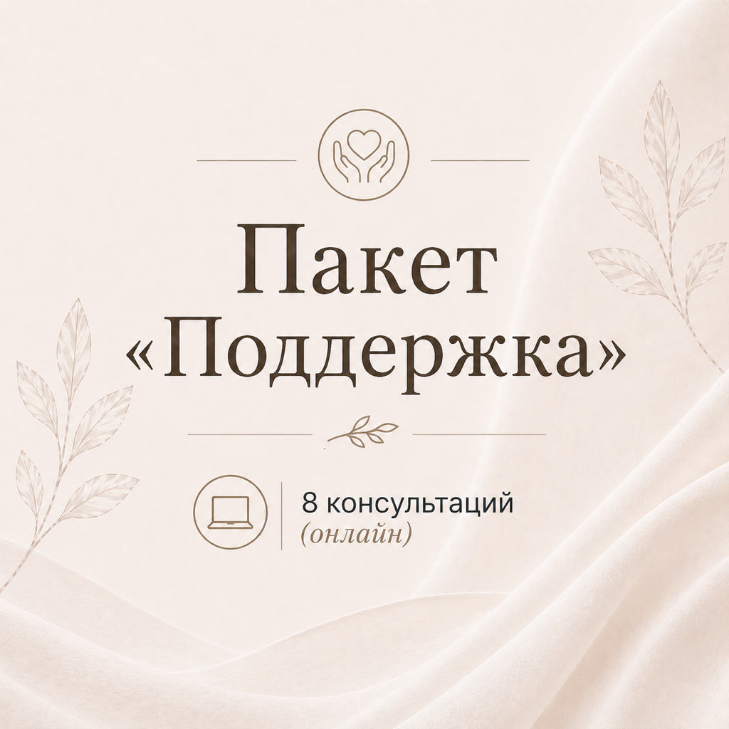 Пакет «Поддержка» — 8 консультаций (онлайн)
