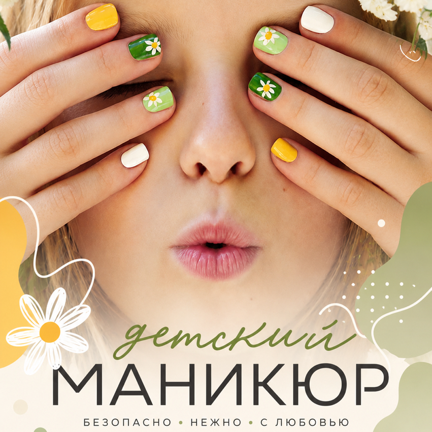 Детский маникюр + покрытие