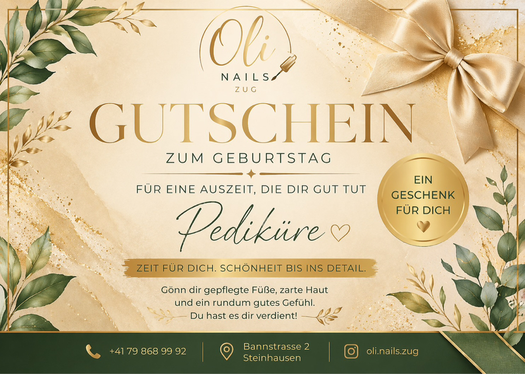 Gutschein pedicure/сертификат педикюр