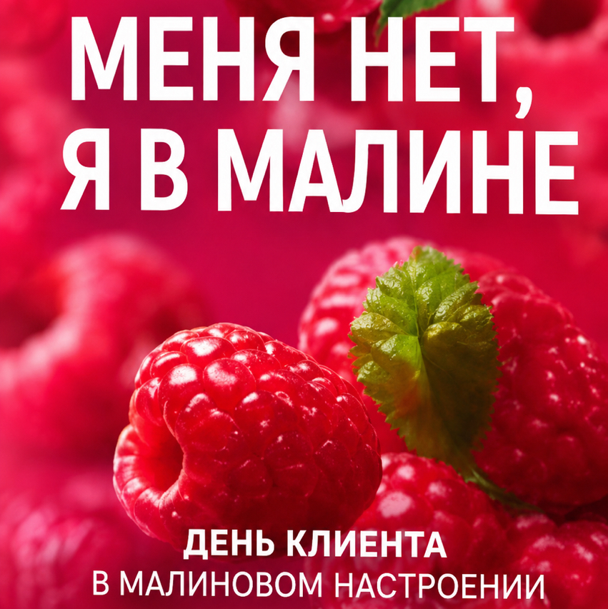 «Меня нет, я в малине» (3900₽ вместо 6000₽, при записи на 17-26.07.2026)