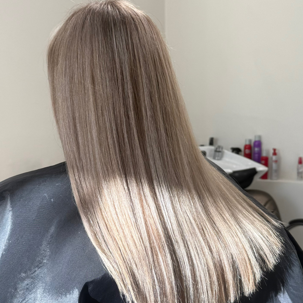 Окрашивание AirTouch (краситель Wella+Redken) на длинные не густые волосы