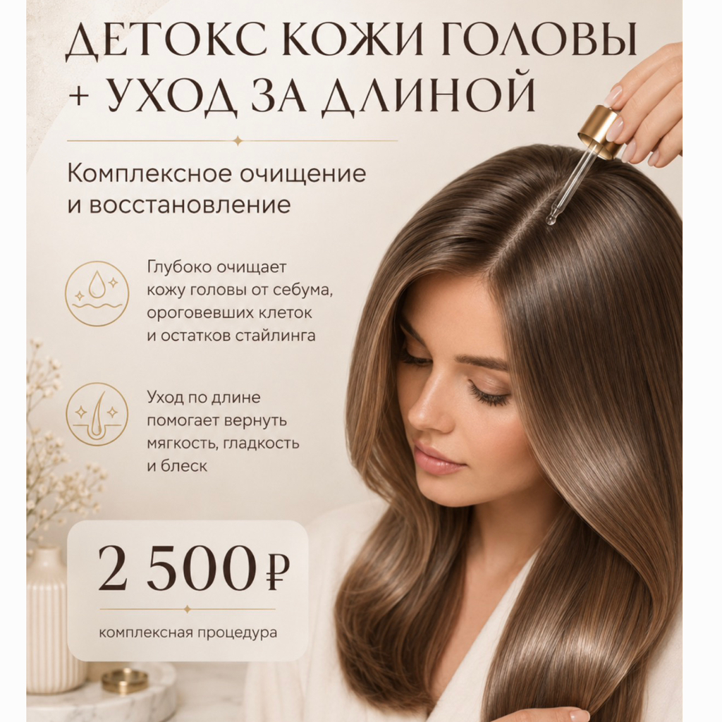 ДЕТОКС КОЖИ ГОЛОВЫ + УХОД ЗА ДЛИНОЙ